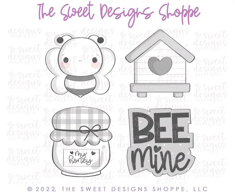 Honey Bee Mine Cookie Cutters Set - Set of 4 - Cookie Cutters