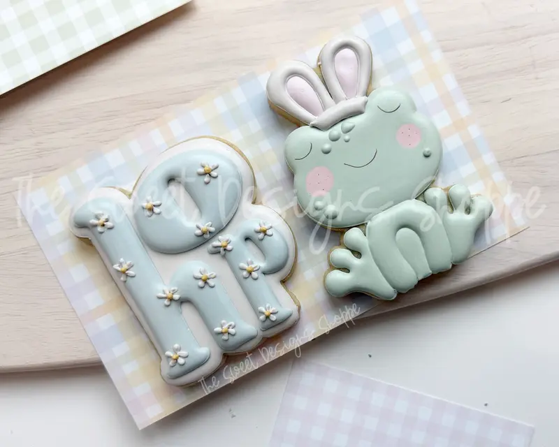 Hop Frog & Plaque Set - Set of 2 - Cookie Cutters