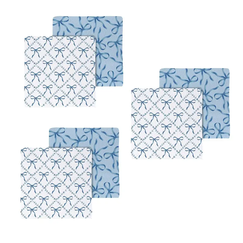 Hop Into Spring Kitchen Towel Quick Dry Dish Cloth, 10"x10", Set of 3