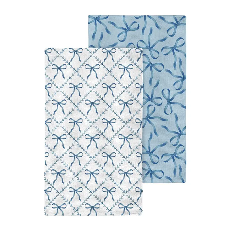 Hop Into Spring Kitchen Towel Quick Dry Waffle Weave Double-Sided, 30"L x 18"W