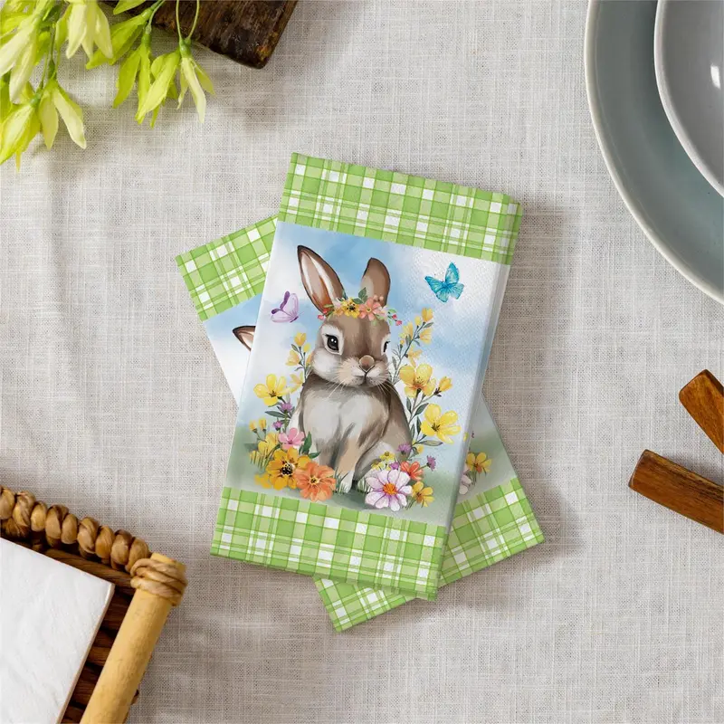Hop Into Spring Napkin Paper Guest Towel, 15 Count