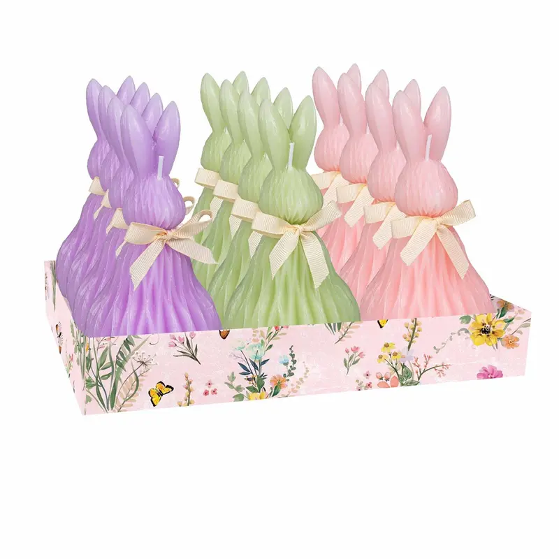 Hop Into Spring Rabbit Shaped Candle