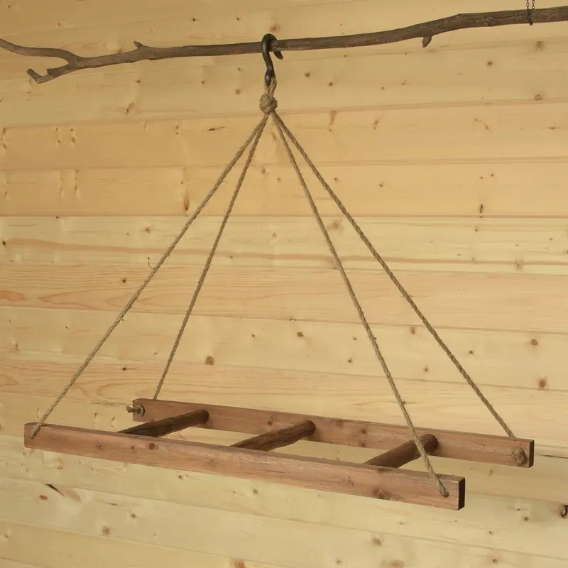 Horizontal Hanging Wood Ladder By HomArt