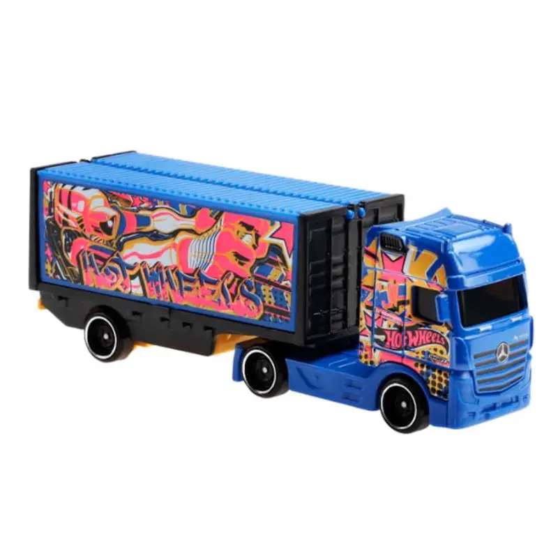 Hot Wheels Track Speed Hauler Truck Assortment Die Cast Multicolored 5 pc  - Open Box