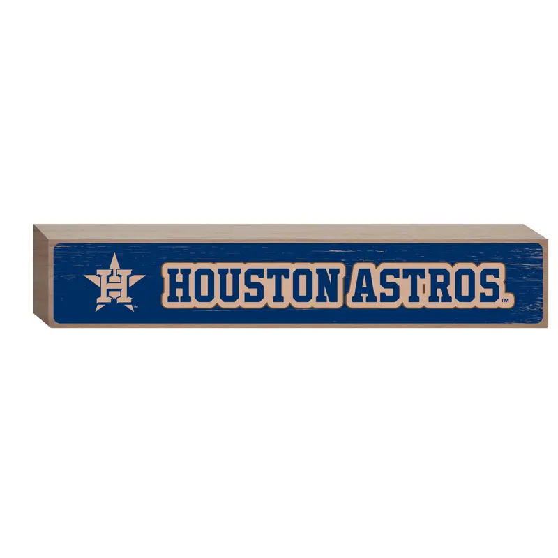 Houston Astros Engraved Wood Sign, 3.5" x 18"