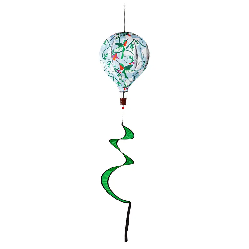 Hummingbird Burlap Balloon Spinner,45bb577