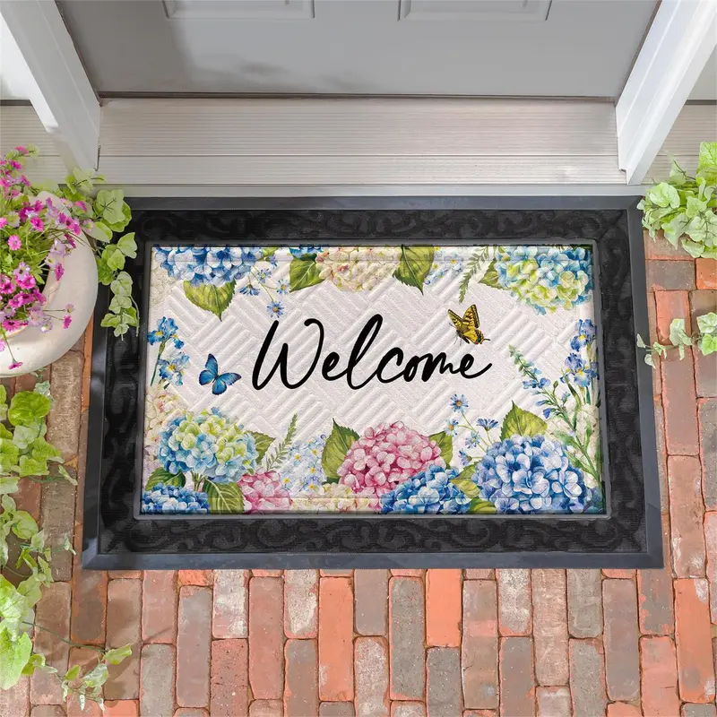 Hydrangea & Butterfly Embossed Mat
