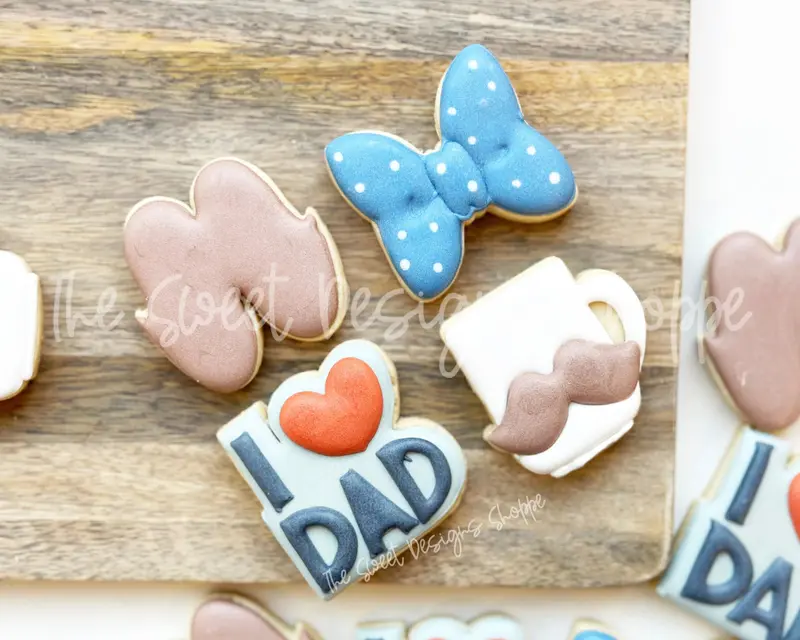 I LOVE Dad Cookie Cutters Set - Set of 4 Cookie Cutters