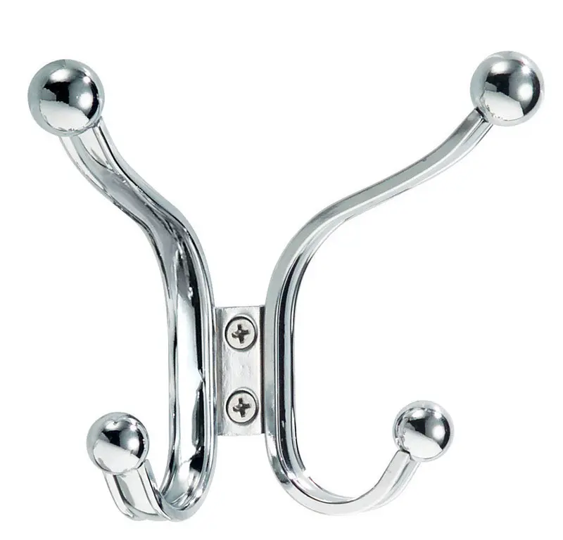 iDesign 5.5 in. L Chrome Silver Steel Small/Medium York Lyra Quad Hook 1 pk - Open Box