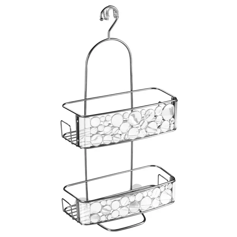 iDesign Bubbli 21.75 in. H X 10.25 in. W X 5.5 in. L Clear/Silver Shower Caddy - Deal of The Week
