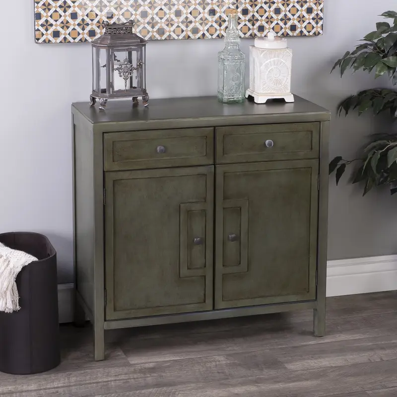 Imperial Green Console Cabinet By Homeroots