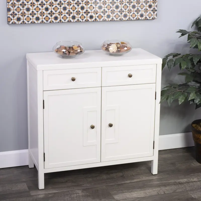 Imperial White Console Cabinet By Homeroots