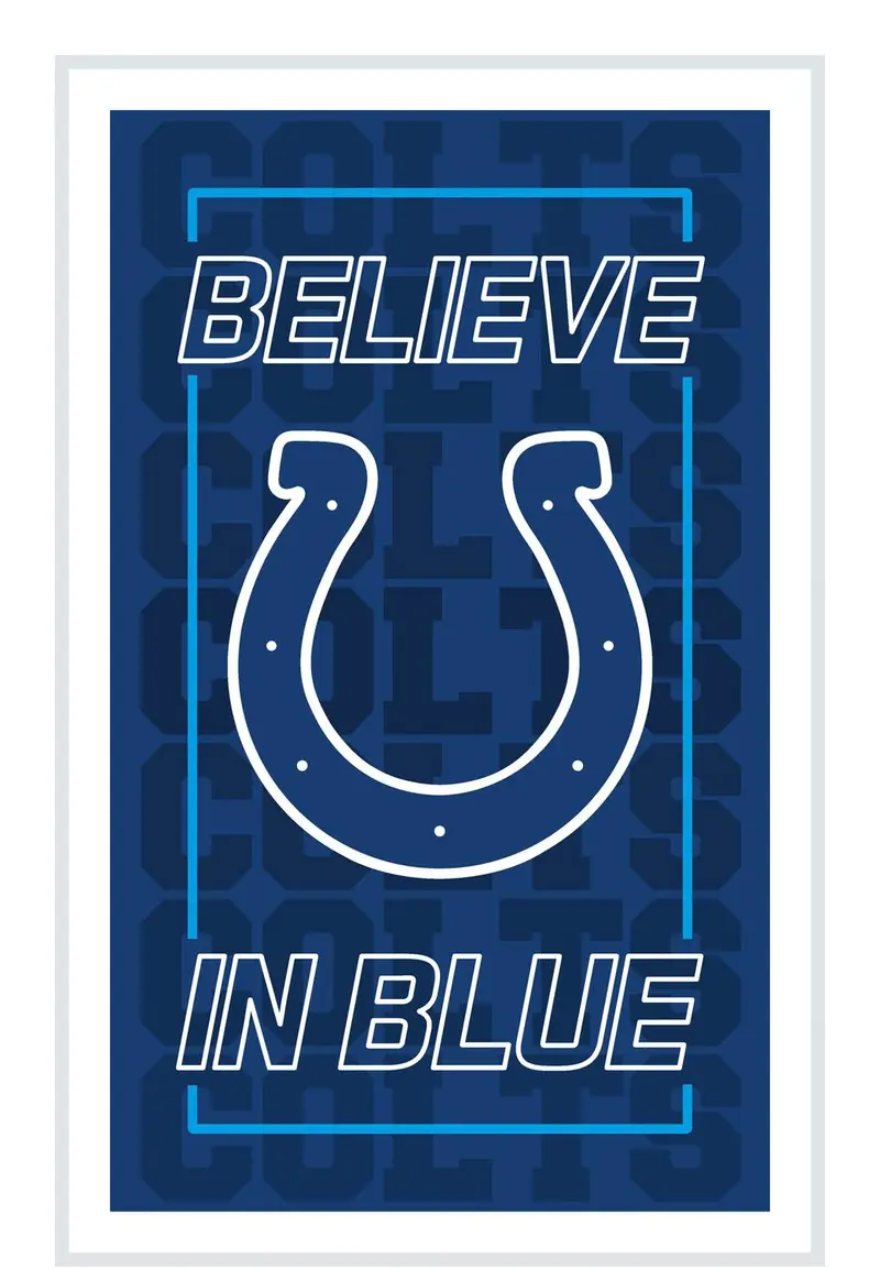 Indianapolis Colts NFL Football Rectangle Neolite LED Decor