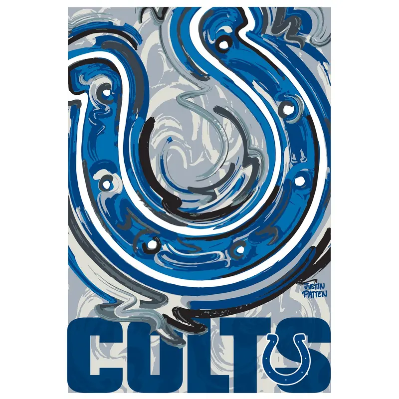 Indianapolis Colts, Suede REG, Justin Patten Logo,13s3813jpal