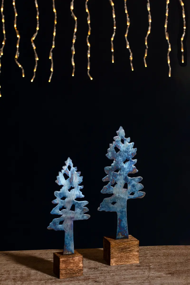 Indigo Night Tree Set of 8 By Accent Decor