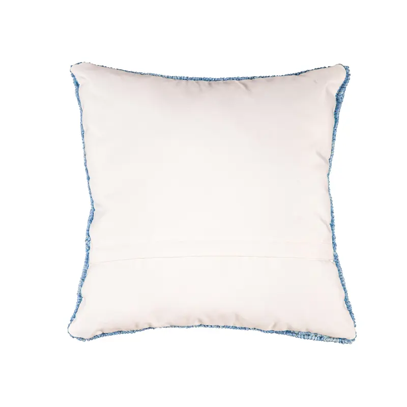 Indoor/Outdoor Bee Hooked Polypropylene Throw Pillow 18"x18"