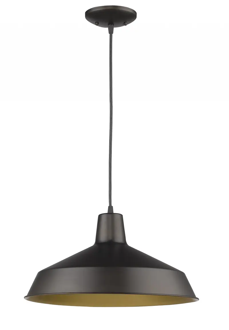 Industrial Brushed Bronze Hanging Light By Homeroots