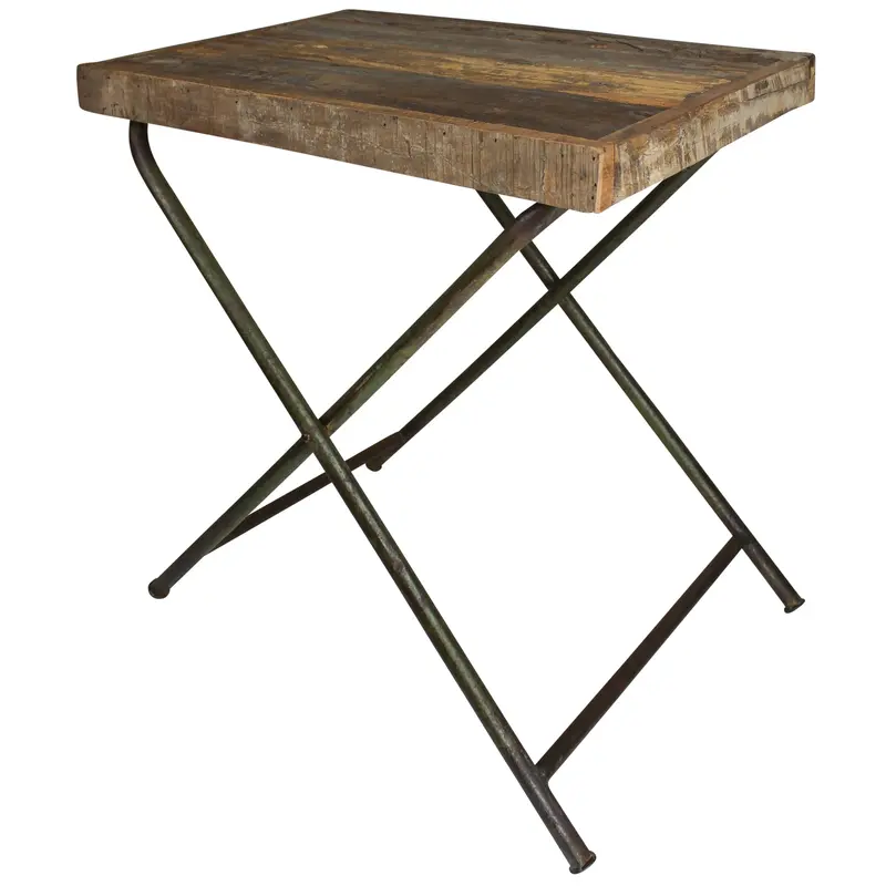 Ingram Folding Tray Table, Reclaimed Wood By HomArt
