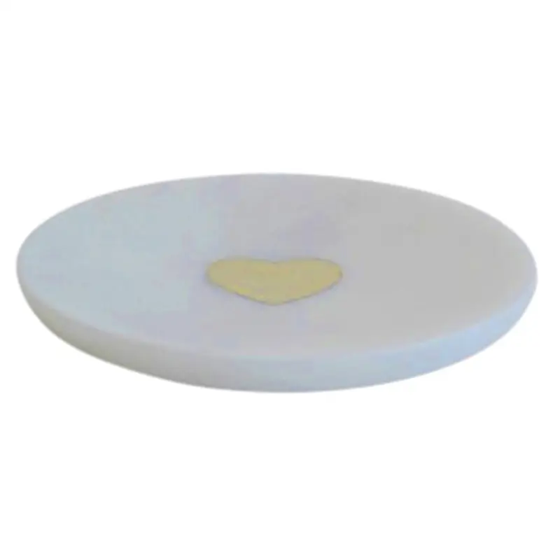 Inlaid Marble Tray - Heart Set Of 2 By HomArt