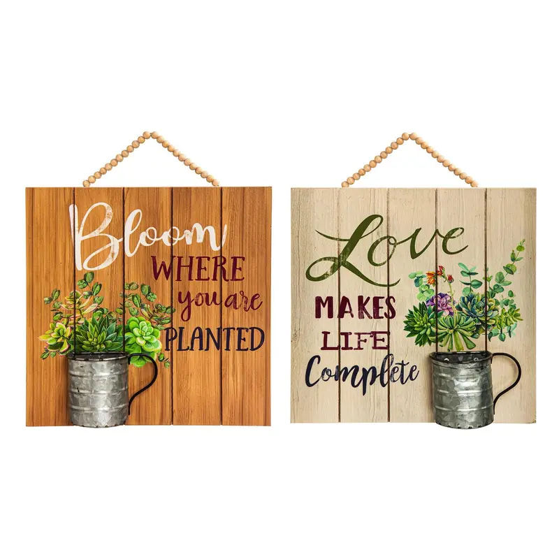 Inspirational Garden Theme Wood Wall Décor