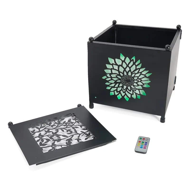 Interchangeable LED Metal Planter with remote,zq2la1743