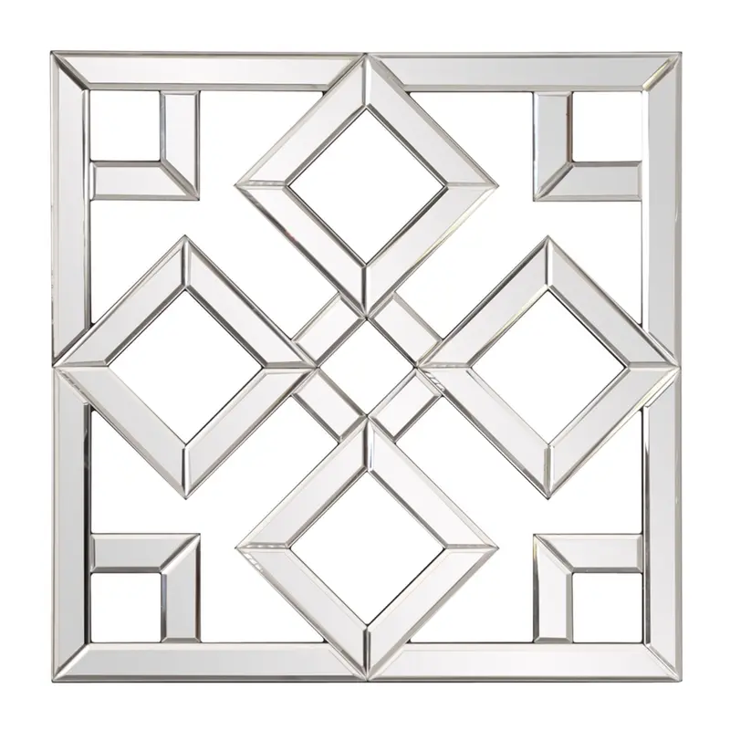 Interlocking Mirrored squares with Lattice Design By Homeroots