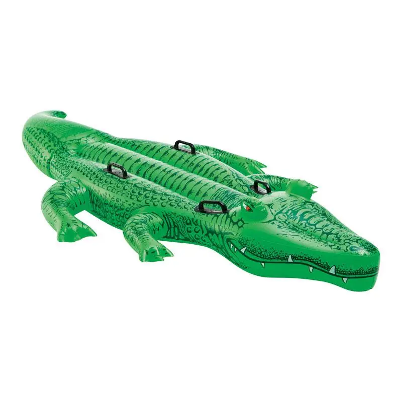 Intex Green Vinyl Inflatable Giant Gator Ride-On Pool Float - Open Box