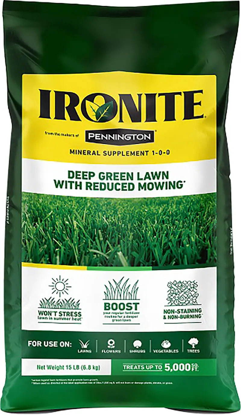 Ironite II Lawn Fertilizer 1-0-0 15 lb Greens Up Lawns Fast Covers Up to 5,000 sq ft - Deal of The Week