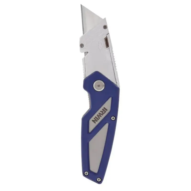Irwin FK100 Folding 6.2 in. Lockback Utility Knife Blue 1 pk - Open Box