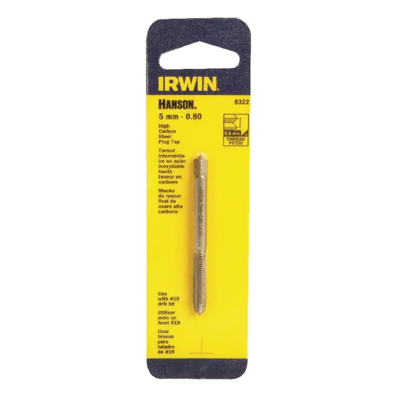 Irwin Hanson High Carbon Steel Metric Plug Tap 5 - 0.80 mm 1 pc - Deal of The Week