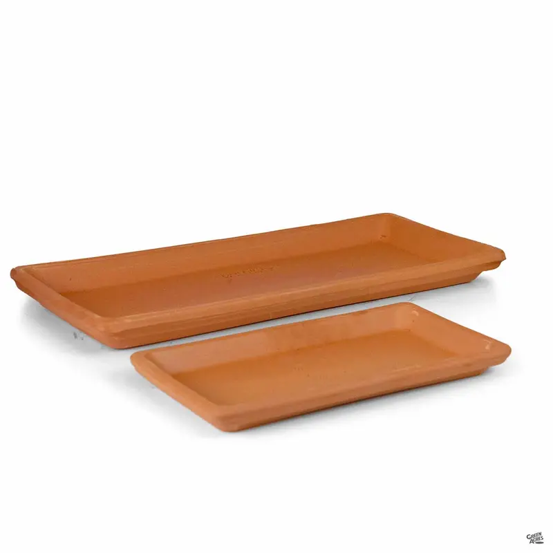 Italian Rectangle Saucer Terracotta