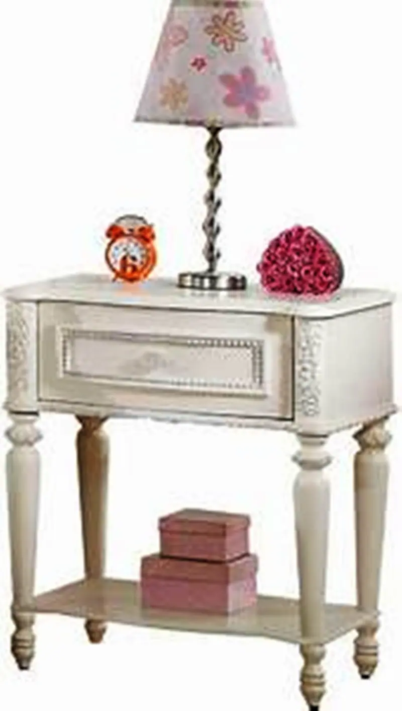 Ivory Drawer Nightstand By Homeroots