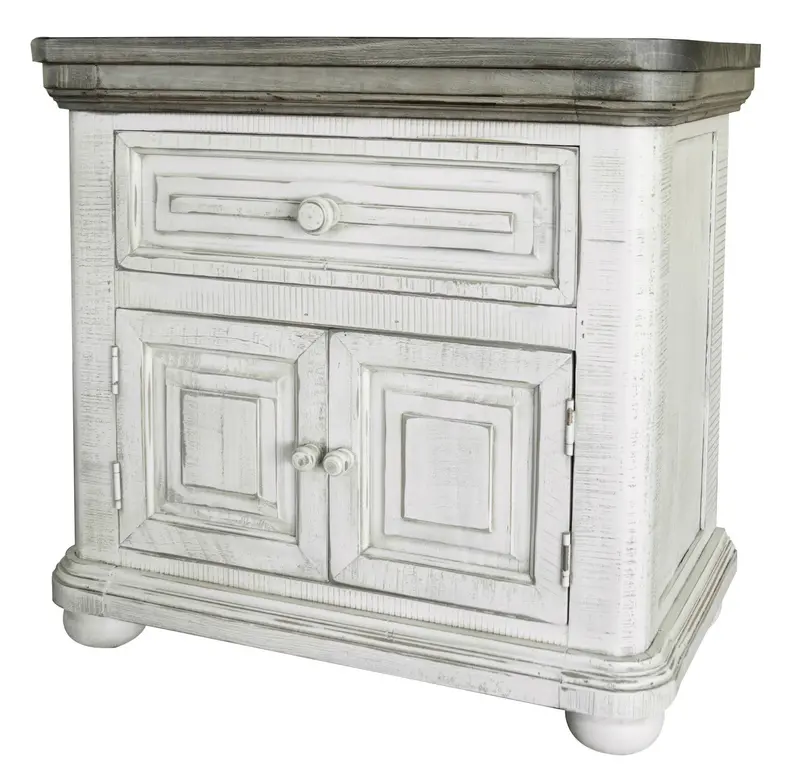 Ivory One Drawer Nightstand By Homeroots