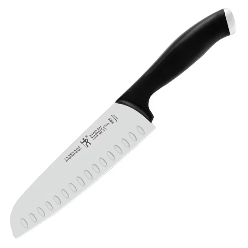 J.A. Henckels International Silvercap 7'' Hollow Edge Santoku Knife