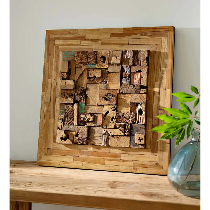 Javanese Wood Block Wall Art