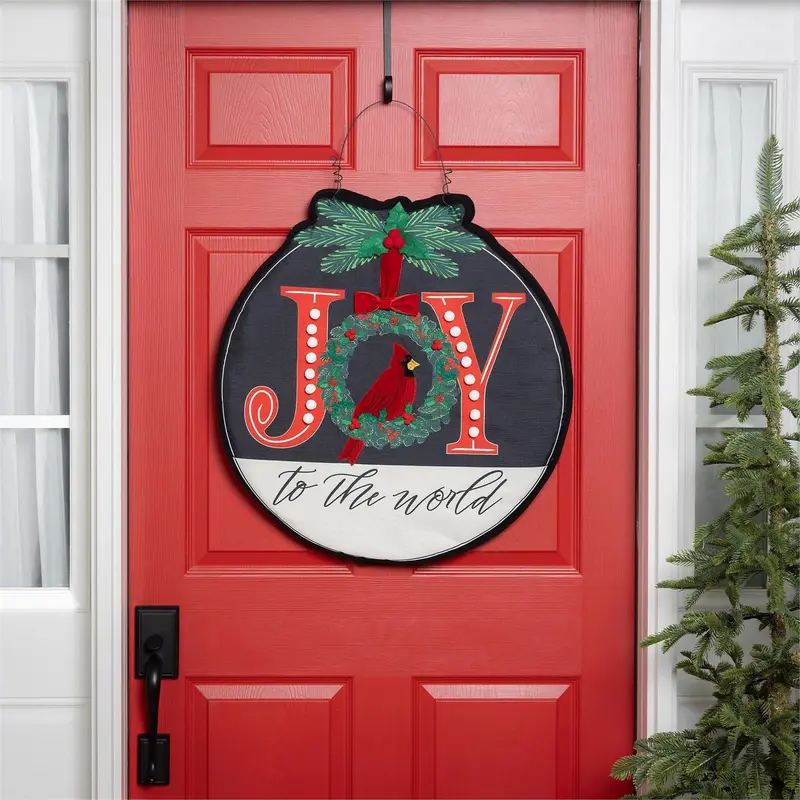Joy to the World Wreath Estate Door Décor