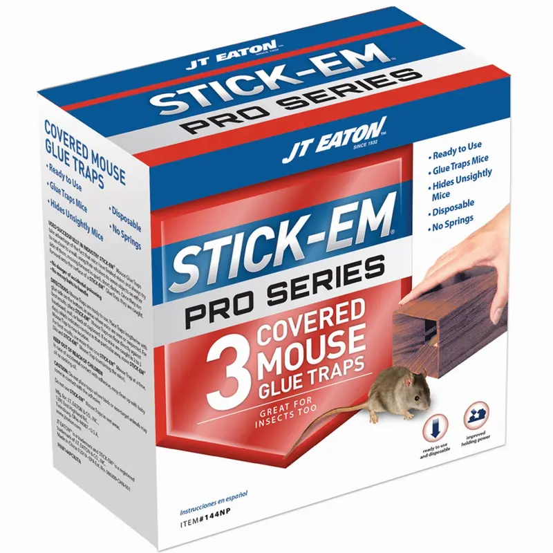 JT Eaton Stick-Em Pro Series Small Covered Animal Trap For Mice 3 pk (Pack of 12)