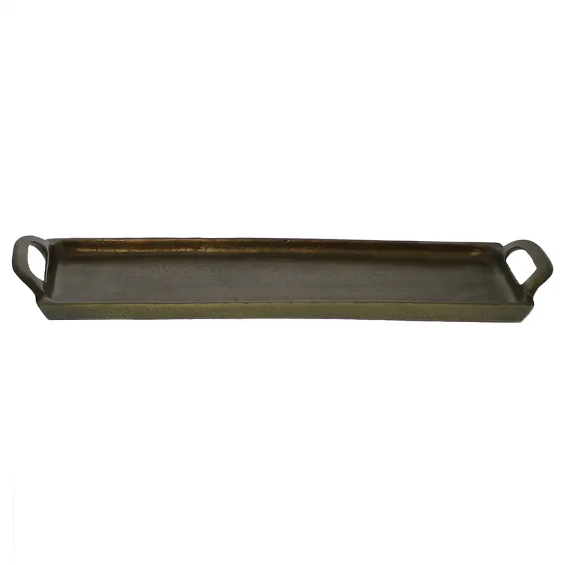 Jumbo Bronze Narrow Rectangular Tray By Homeroots