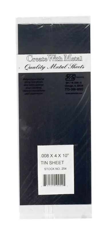 K&S 0.008 in. x 4 in. W x 10 in. L Tin Sheet Metal (Pack of 6) - Deal of The Week