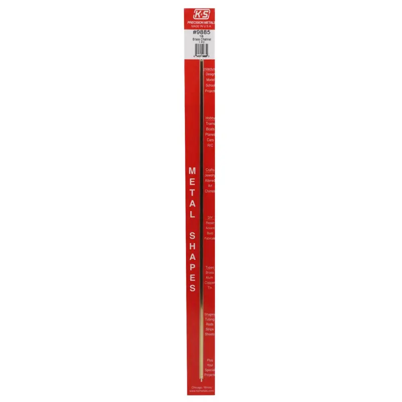 K&S 1/8 in. W X 12 in. L Square Brass Tube 1 pk