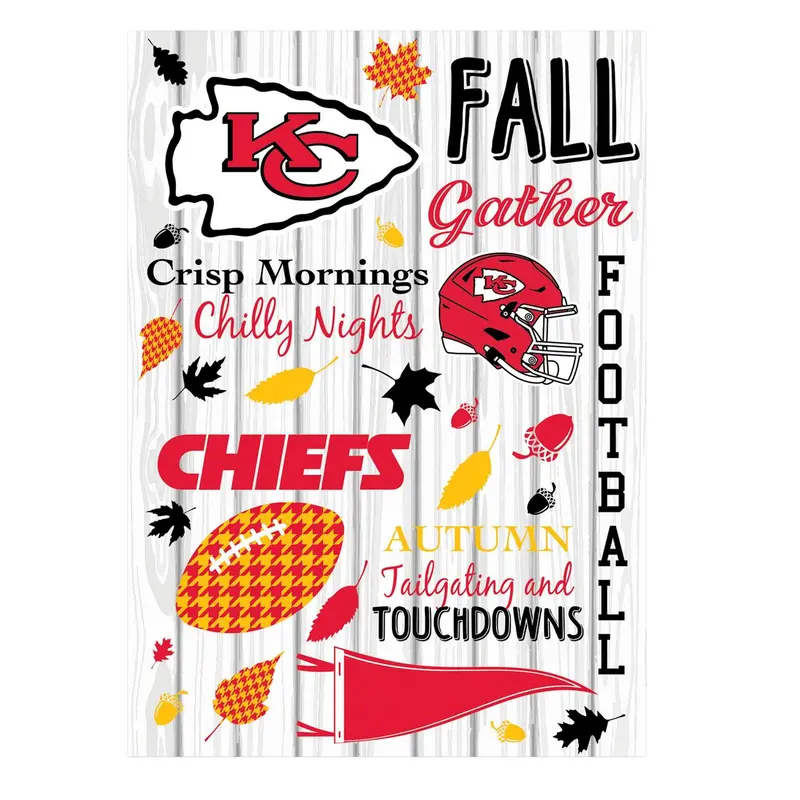 Kansas City Chiefs, Moire Flag, House Size, Fall Seasonal