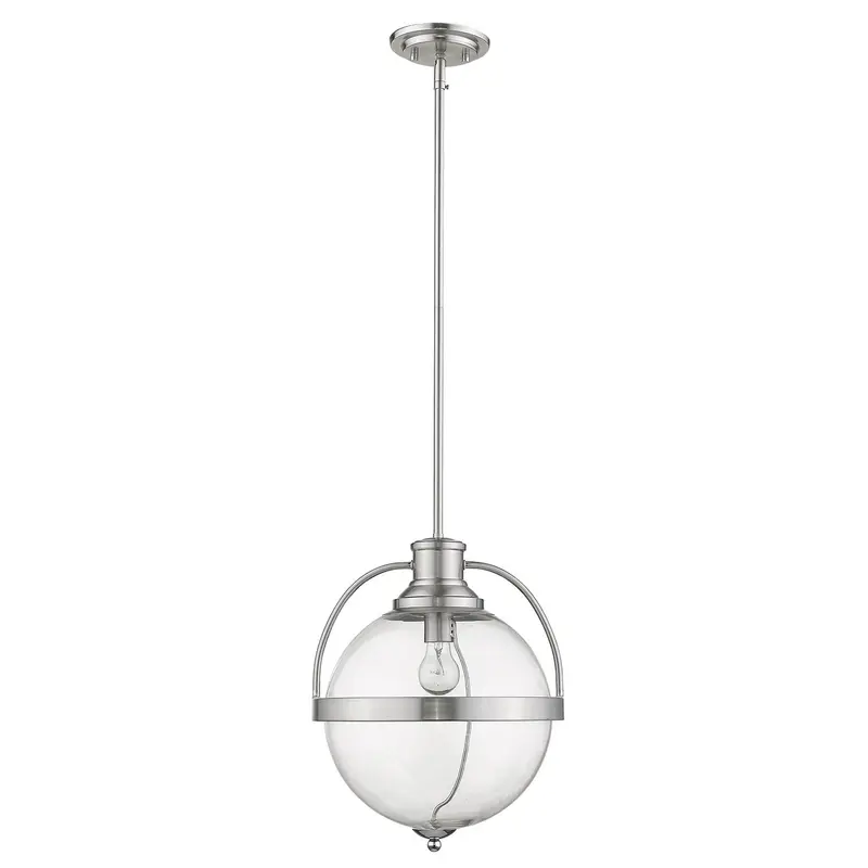 Kassian 1-Light Satin Nickel Pendant By Homeroots