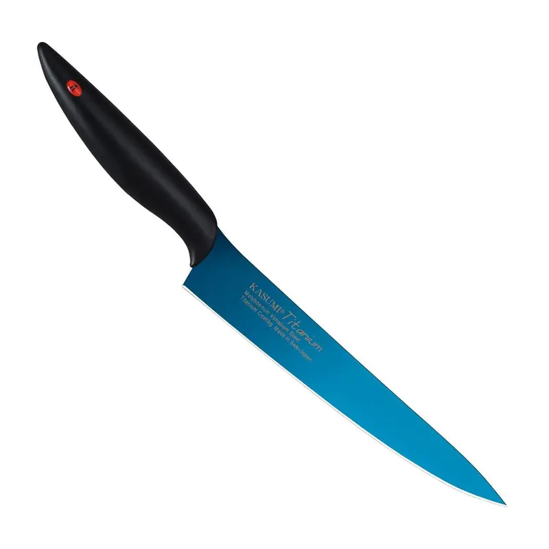 Kasumi Titanium-Coated 7 3/4" Carving Knife, Blue