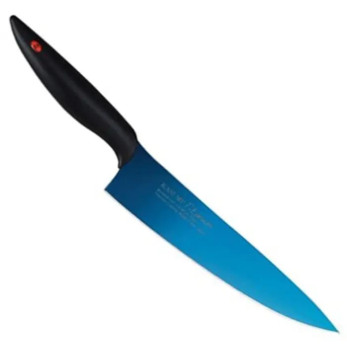 Kasumi Titanium-Coated 7 3/4" Chef's Knife, Blue