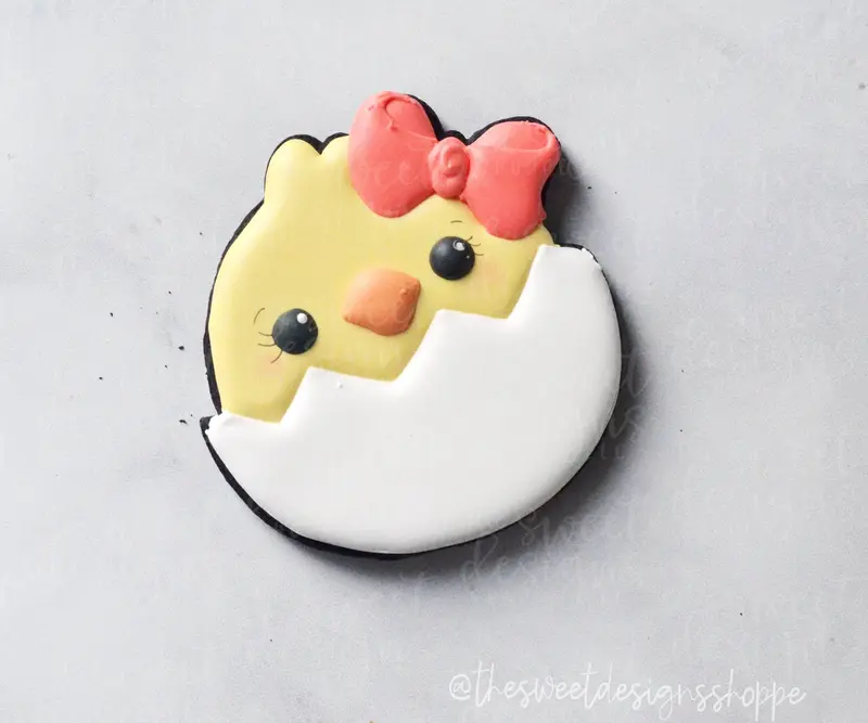 Kawaii Girly Chick in Egg - Cookie Cutter