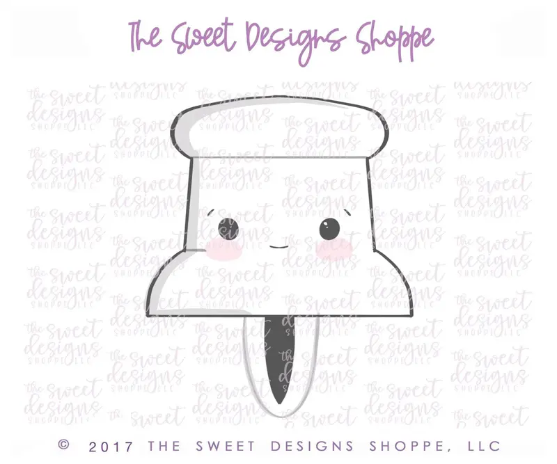 Kawaii Push Pin V2 - Cookie Cutter
