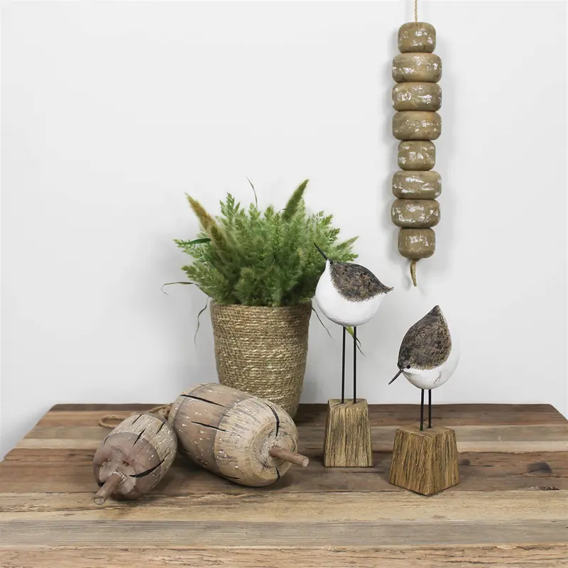 Kelso Oversized Wood Bead Strand Set Of 2 By HomArt