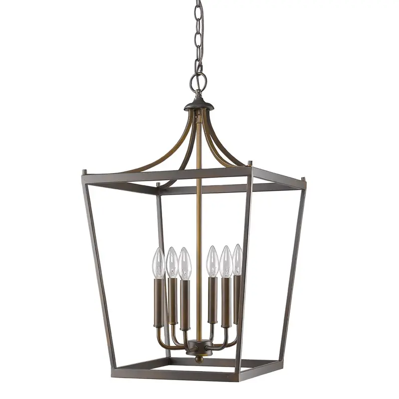 Kennedy 6-Light Oil-Rubbed Bronze Foyer Pendant By Homeroots
