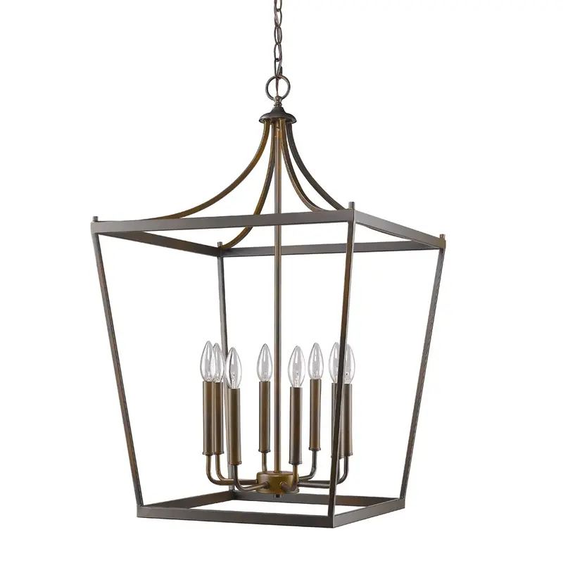 Kennedy 8-Light Oil-Rubbed Bronze Foyer Pendant By Homeroots