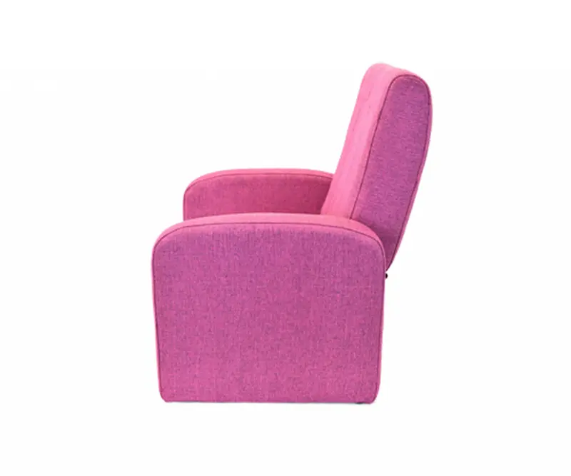 Kids Pink Comfy Upholstered Recliner Chair with Storage By Homeroots
